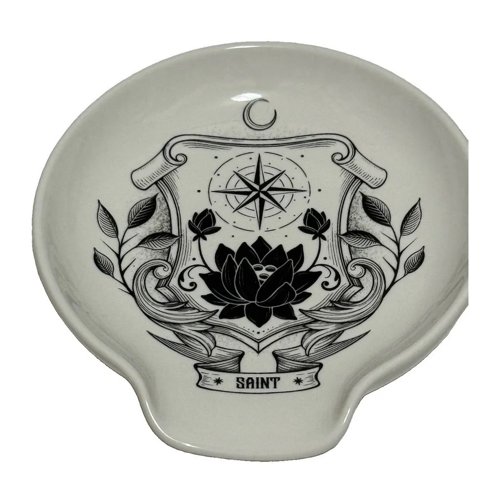 Illumicrate Saint of Steel T Kingfisher Ceramic Spoon Rest White Black Paladin